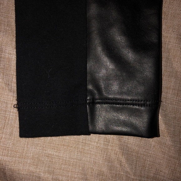Duo Toned Faux Leather Leggings - Picture 4 of 7